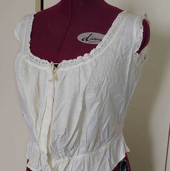 Victorian Tops - Vintage Victorian corset cover cream, medium